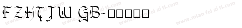 FZKTJW GB字体转换